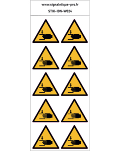 Panneau Écrasement des mains 10N