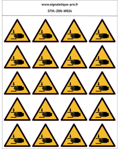 Panneau Écrasement des mains 20N