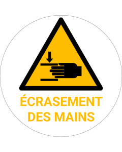 Panneau pictogramme Écrasement des mains