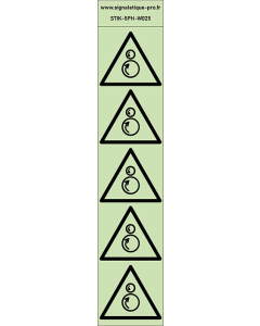 Autocollants photoluminescents Rouleaux contrarotatifs 5Ph