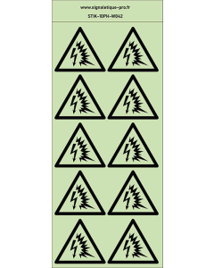 Autocollants photoluminescents Arc électrique 10Ph