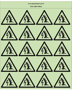 Autocollants photoluminescents Arc électrique  20Ph