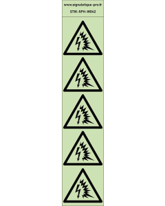 Autocollants photoluminescents Arc électrique 5Ph