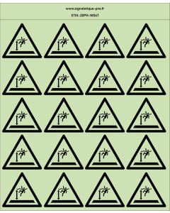 Autocollants photoluminescents Eaux profondes  20Ph