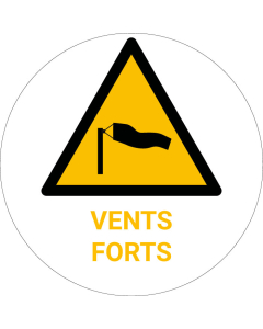 Panneau pictogramme Vents forts