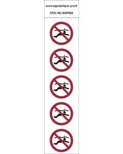 Panneau Pas de plongée en apnée 5N