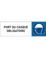 Plaque de porte classique Port du casque obligatoire