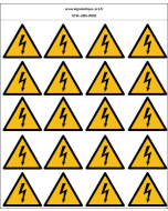 Autocollants Électricité - W012 norme iso 7010 – par Lot de 20