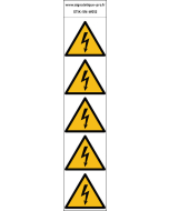 Autocollants électricité - W012 norme iso 7010 – par Lot de 5