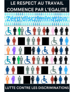 Affiche zéro la discrimination au travail 