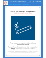 Affichage zone fumeurs