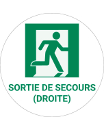 Panneau pictogramme Sortie de secours droite
