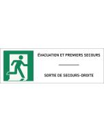 Panneau Sortie de secours droite