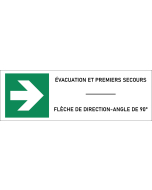 Panneau Flèche de direction angle-de 90