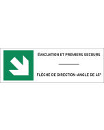 Panneau Flèche de direction angle de 45°