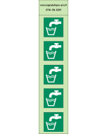 Autocollants photoluminescents eau potable 5Ph