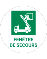 Panneau pictogramme Fenêtre de secours
