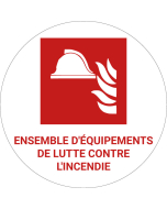 Panneau pictogramme Ensemble d'équipements de lutte contre l'incendie