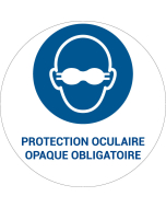 Panneau pictogramme Protection oculaire opaque obligatoire