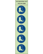 Autocollants photoluminescents Protection obligatoire des pieds (chaussure de sécurité)  5Ph