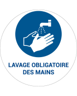 Panneau pictogramme  Lavage obligatoire des mains