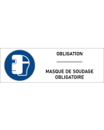 Panneau Masque de soudage obligatoire