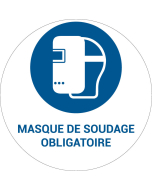 Panneau pictogramme Masque de soudage obligatoire