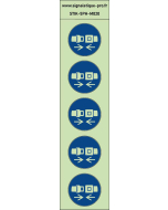 Autocollants photoluminescents Attacher la ceinture de sécurité  5Ph