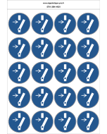Autocollants Débrancher avant d'effectuer une activité de maintenance ou une réparation - M021 norme iso 7010 – par Lot de 20