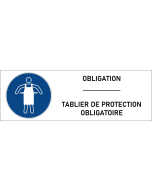 Panneau Tablier de protection obligatoire