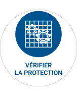 Panneau pictogramme Vérifier la protection