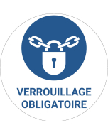 Panneau pictogramme Verrouillage obligatoire