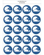 Autocollants Utiliser le capot de protection de la scie circulaire - M031 norme iso 7010 – par Lot de 20