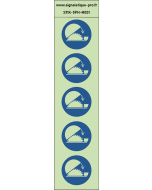 Autocollants photoluminescents Utiliser le capot de protection de la scie circulaire 5Ph