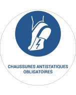 Panneau pictogramme Chaussures antistatiques obligatoires
