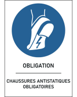 Panneau Chaussures antistatiques obligatoires