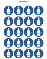 Autocollants Sécuriser les bouteilles de gaz - M046 norme iso 7010 – par Lot de 20