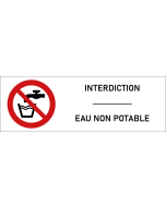 Signalétique interdiction eau-non potable