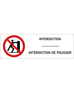 Signalétique interdiction de pousser