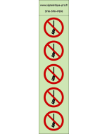 Autocollants photoluminescents Ne pas faire de nœuds avec la corde 5ph