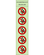 Autocollants photoluminescents Ne pas modifier la position de l’interrupteur 5Ph