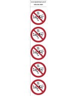 Autocollants Travaux à chaud interdits - P039 norme iso 7010 – par Lot de 5