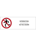 Signalétique interdiction Ne pas courir