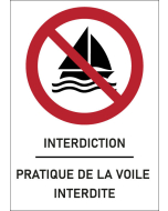 Panneau Pratique de la voile interdite