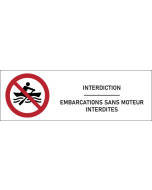 Signalétique Embarcations sans moteur interdites