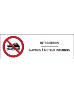 Signalétique Navires à moteur interdits