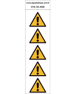 Autocollants Danger général 5N