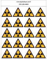 Panneau Matières radioactives ou radiations ionisantes 20N