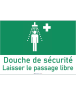 Pictogramme Douche de Sécurité sio 7010 E012 -  avec Texte d'Accès Libre