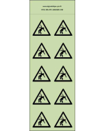 Panneau Autocollants photoluminescents Danger électrocution – 10Ph
